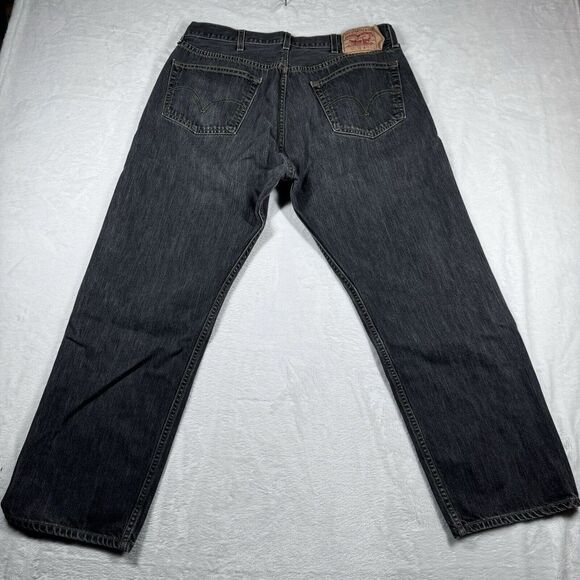 Levis 501xx Jeans 40x32 Straight Leg Button‎ Fly Mens Black Denim (36X28) - Picture 7 of 14